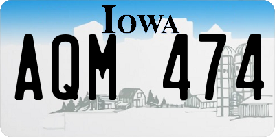 IA license plate AQM474