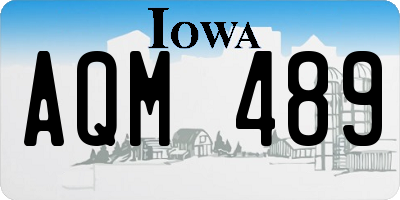 IA license plate AQM489