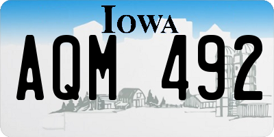 IA license plate AQM492