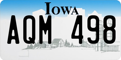 IA license plate AQM498