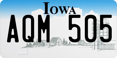IA license plate AQM505