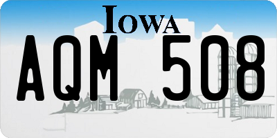 IA license plate AQM508
