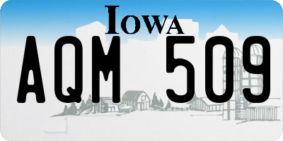 IA license plate AQM509
