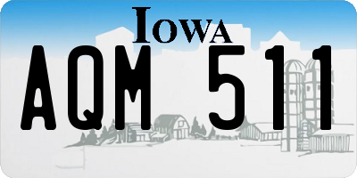 IA license plate AQM511