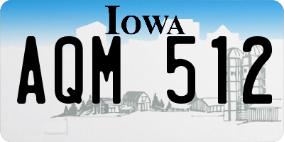 IA license plate AQM512