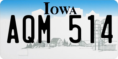 IA license plate AQM514