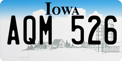 IA license plate AQM526