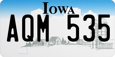IA license plate AQM535