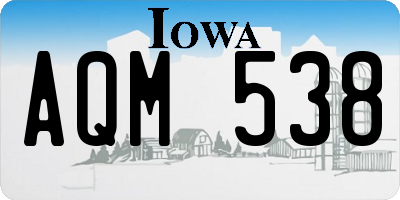 IA license plate AQM538