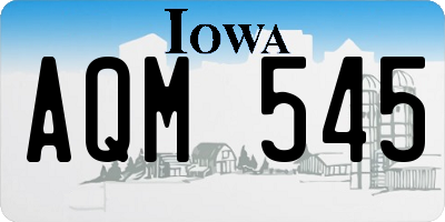 IA license plate AQM545