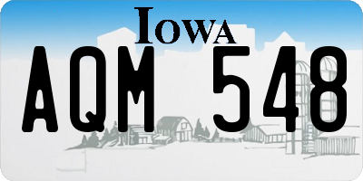 IA license plate AQM548