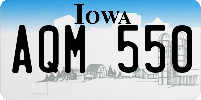 IA license plate AQM550