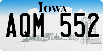IA license plate AQM552