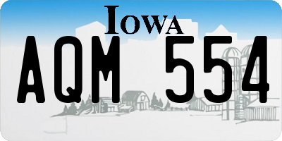 IA license plate AQM554