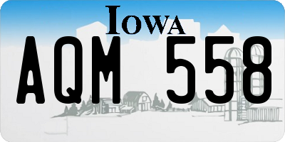IA license plate AQM558