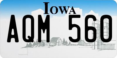 IA license plate AQM560