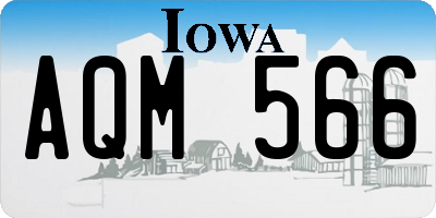 IA license plate AQM566