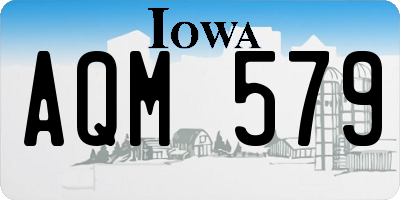 IA license plate AQM579
