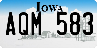 IA license plate AQM583