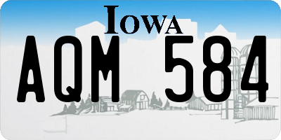 IA license plate AQM584