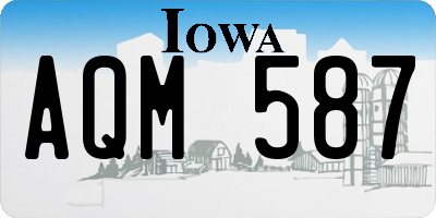 IA license plate AQM587