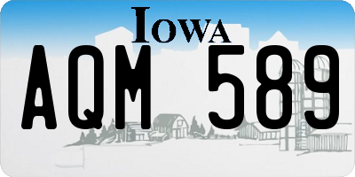 IA license plate AQM589