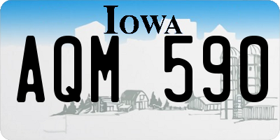 IA license plate AQM590