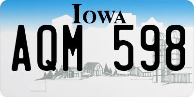 IA license plate AQM598
