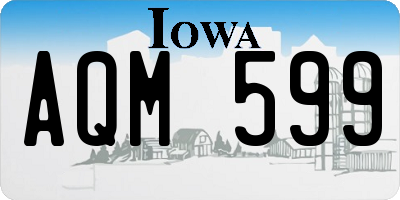 IA license plate AQM599