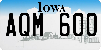 IA license plate AQM600