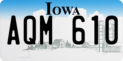 IA license plate AQM610