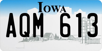 IA license plate AQM613