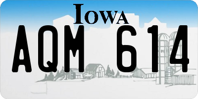 IA license plate AQM614