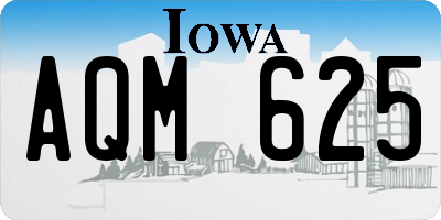 IA license plate AQM625