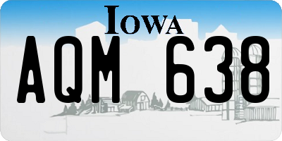 IA license plate AQM638