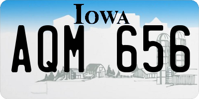 IA license plate AQM656