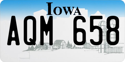 IA license plate AQM658