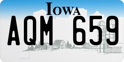 IA license plate AQM659