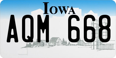 IA license plate AQM668