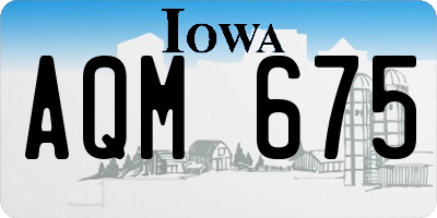 IA license plate AQM675
