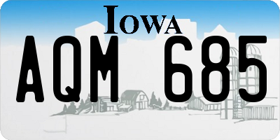 IA license plate AQM685