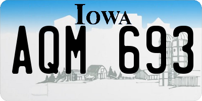 IA license plate AQM693