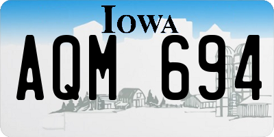 IA license plate AQM694