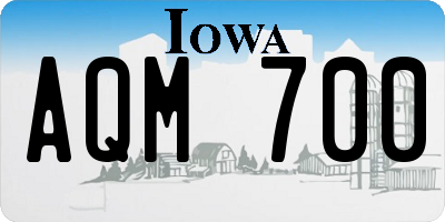 IA license plate AQM700