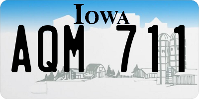 IA license plate AQM711