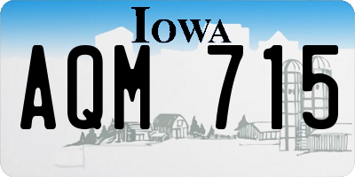 IA license plate AQM715