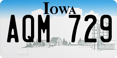 IA license plate AQM729