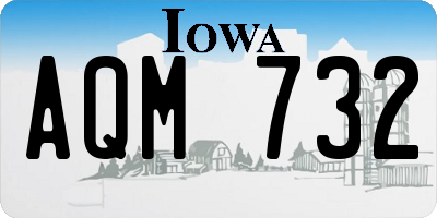 IA license plate AQM732