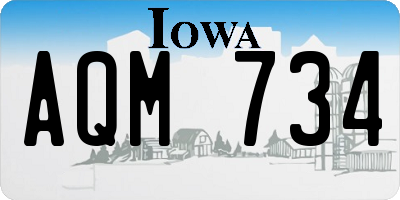 IA license plate AQM734