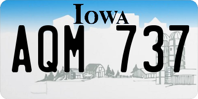 IA license plate AQM737